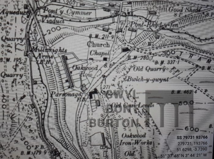 Map Oakwood and Millwright arms