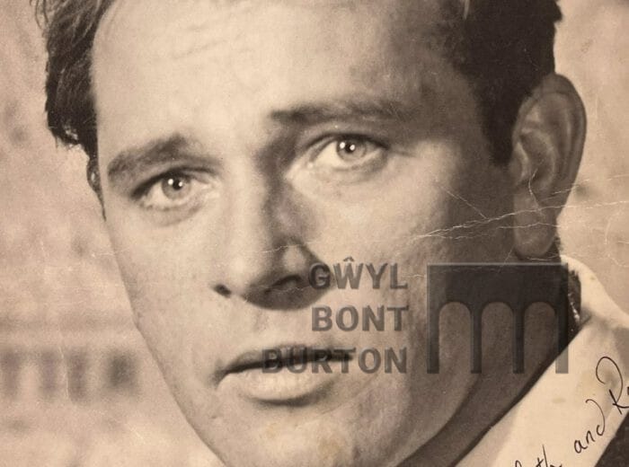 Richard Burton profile sepia photograph