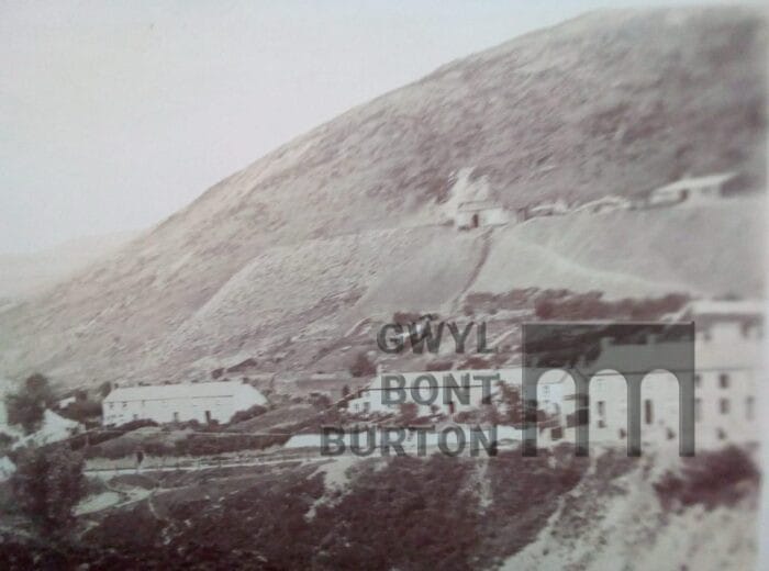 Landscape around Pontrhydyfen Evans and Bevans Tce Goody colliery to rear GT
