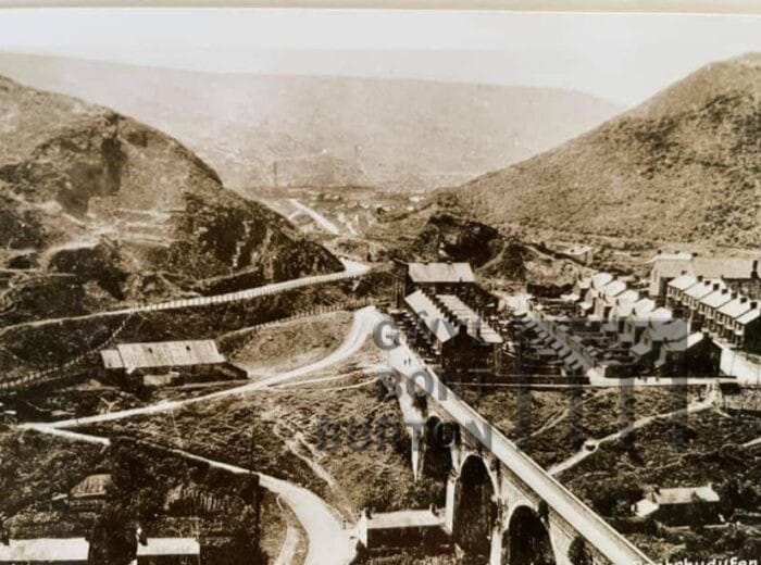 Landscape around Pontrhydyfen Oakwood from Penrhys 1980s JW