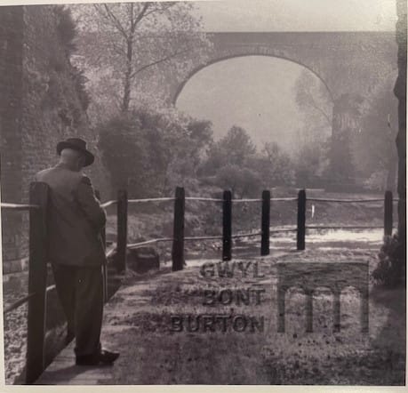 Landscape around Pontrhydyfen Philip Rossers father 1960 from behind alongside Afan towards aqueduct PhR