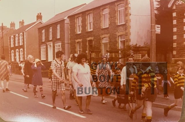Rugby funday fathers fancy dress efail fach 1980s